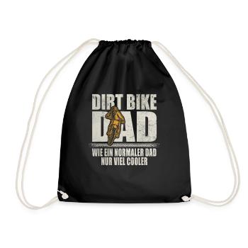 Dirt Bike Dad Motocross Normaler Dad Viel Cooler - Turnbeutel - Schwarz - Vorne