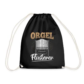 Orgel Kirche Organist - Turnbeutel - Schwarz - Vorne