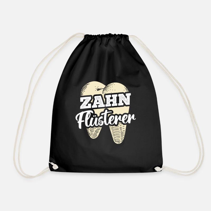 Zahn Zahnarzt Zähne - Turnbeutel - Schwarz
