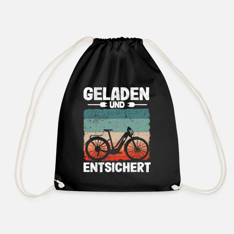 EBike Elektrofahrrad Ebike Geschenk Pedelec Lustig - Turnbeutel - Schwarz