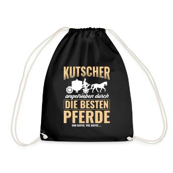 Kutsche - Turnbeutel - Schwarz - Vorne