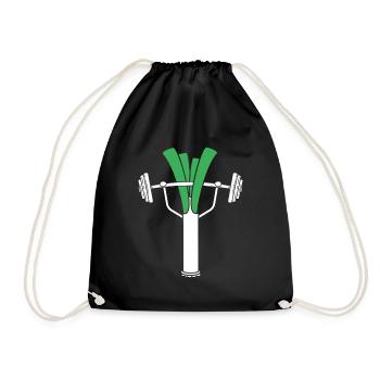 leek - Drawstring Bag - black - Front