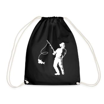 angling - Drawstring Bag - black - Front
