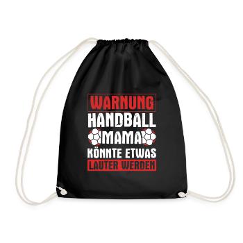 Handball Sportart Handballer - Turnbeutel - Schwarz - Vorne