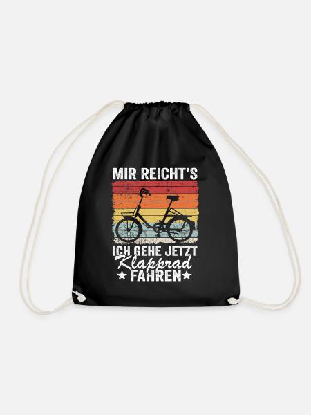Klapprad Geschenk Faltrad Klappradfahrer Spruch - Turnbeutel - Schwarz