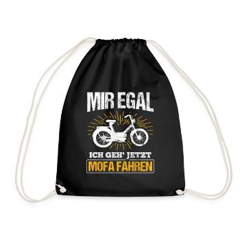 Mofa Moped - Turnbeutel - Schwarz - Vorne