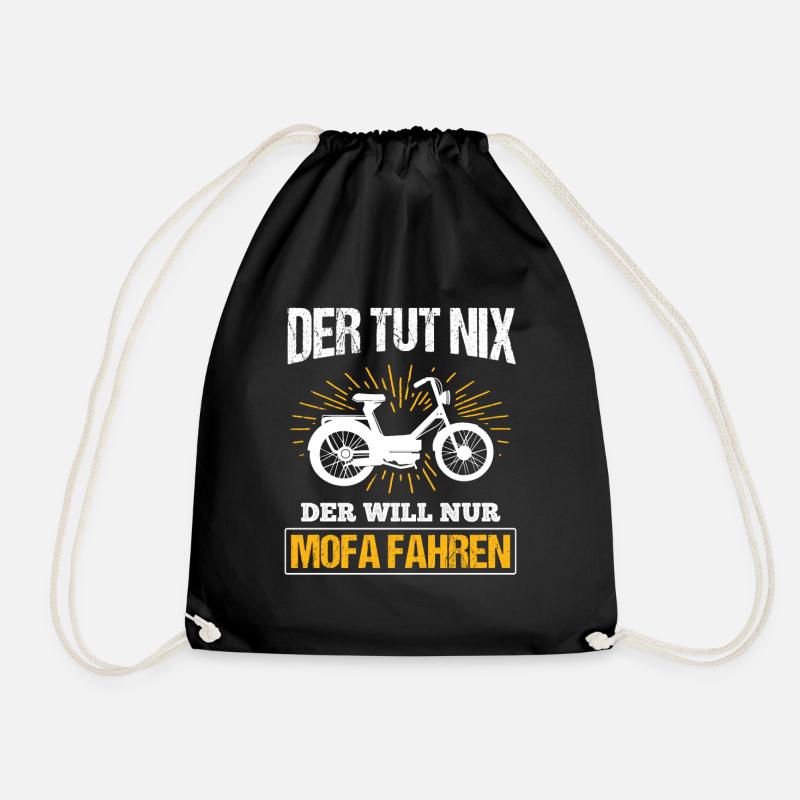 Moped Mofa Geschenk - Turnbeutel - Schwarz
