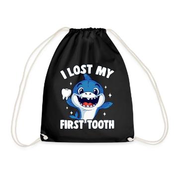Erster Zahn Verloren Kind Geschenk Jungen Hai - Sac de sport léger - noir - Devant