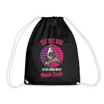 Dirt Bike Mom Motocross Mama Supercross Mutter - Turnbeutel - Schwarz - Vorne