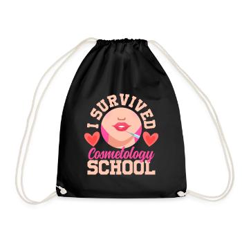 I Survived Cosmetology School Beauty Schönheit - Turnbeutel - Schwarz - Vorne