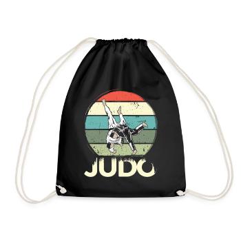 Judo Vintage Japanische Kampfsportart Geschenk - Turnbeutel - Schwarz - Vorne