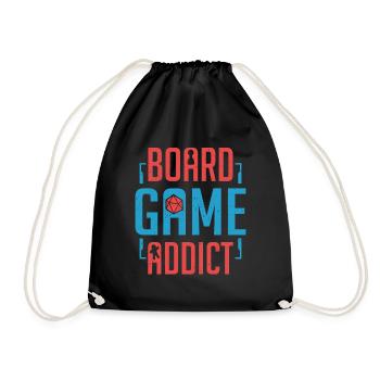 Tabletop Gaming Board Game Addict Boardgame Gamer - Drawstring Bag - black - Front