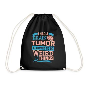 Brain Tumor Surgery Survivor Awareness - Drawstring Bag - black - Front