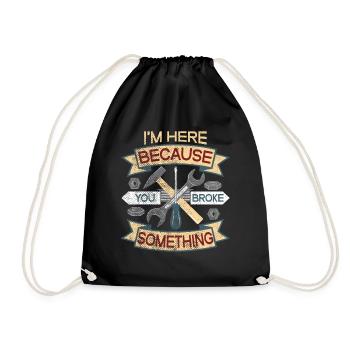 Mechanic Craftsman Repair Repair - Drawstring Bag - black - Front