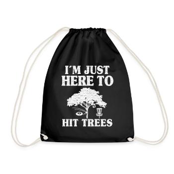Disc Golf Sayings Cadeau de joueur de Frisbee drôle - Sac de sport léger - noir - Devant