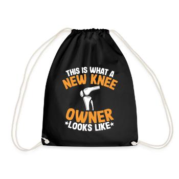 Chirurgie du genou cadeau de récupération chirurgie du ménisque - Sac de sport léger - noir - Devant
