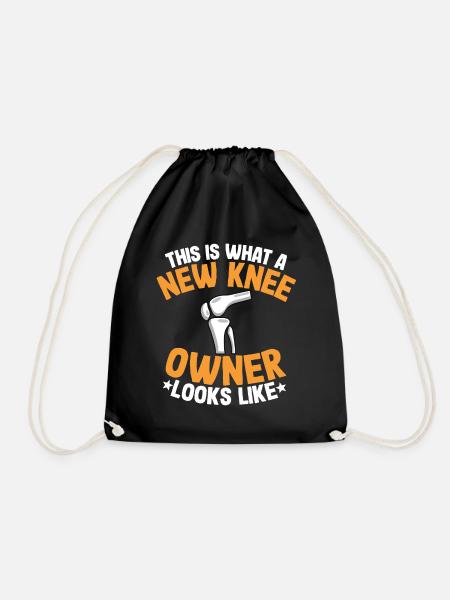 Funny Knee Replacement Surgery Recovery New Knee - Drawstring Bag - black