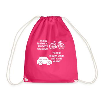 Vélo Voiture Économisez de l’argent Vélo Vélo - Sac de sport léger - fuchsia - Devant