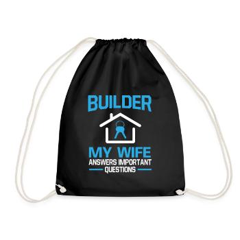 Maître d’ouvrage Chantier gros œuvre épouse - Sac de sport léger - noir - Devant