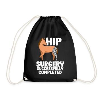 Récupération amusante Nouvelle chirurgie de la hanche - Sac de sport léger - noir - Devant