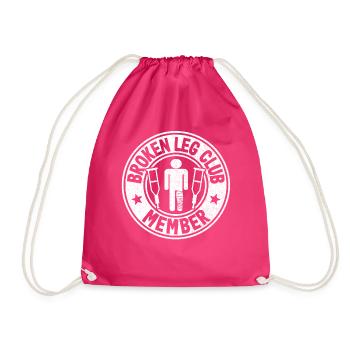 Gute Besserung Gebrochenes Bein Club MItglied - Turnbeutel - Fuchsia - Vorne