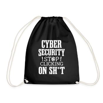 Cybersecurity Hacking Don't Click IT Hacker - Drawstring Bag - black - Front