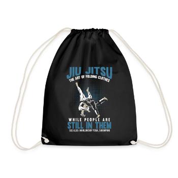 Funny Jiu Jitsu Fighter BJJ Training Humor - Drawstring Bag - black - Front