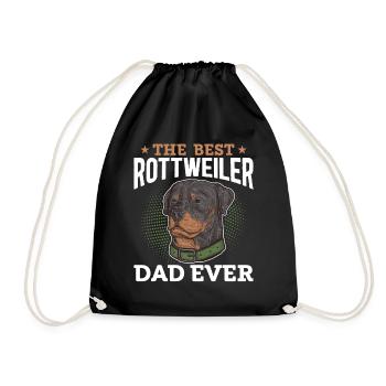 Rottweiler Papa Hundeliebhaber - Turnbeutel - Schwarz - Vorne
