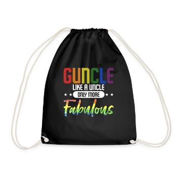 Guncle Like Uncle Only Fabulous Schwuler Onkel - Turnbeutel - Schwarz - Vorne
