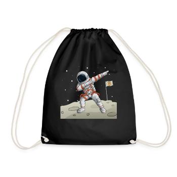 Bitcoin to the moon Bitcoin Astronaut - Drawstring Bag - black - Front