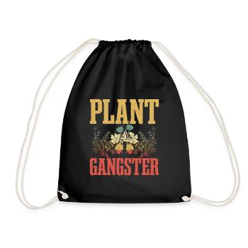 Garden Gardener Plant Gangster Gardening - Drawstring Bag - black - Front