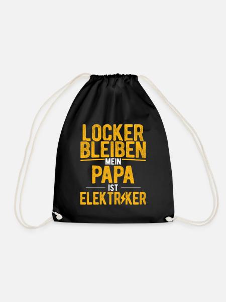 Elektriker Strom Elektrik - Turnbeutel - Schwarz