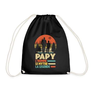 Papy L'homme Le Mythe La Légende - Sac de sport léger - noir - Devant