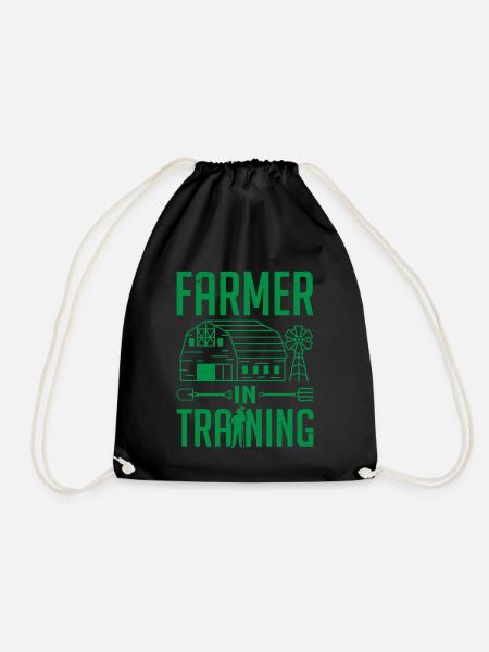 Farmer In Training Farming - Drawstring Bag - black