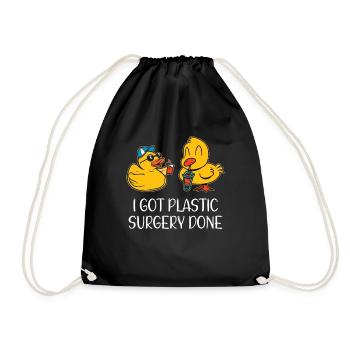Canard grinçant Canard Canard Chirurgie Plastique Fait - Sac de sport léger - noir - Devant