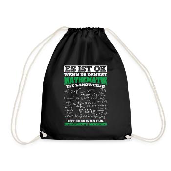 Mathematiker Mathematik Lehrer - Turnbeutel - Schwarz - Vorne
