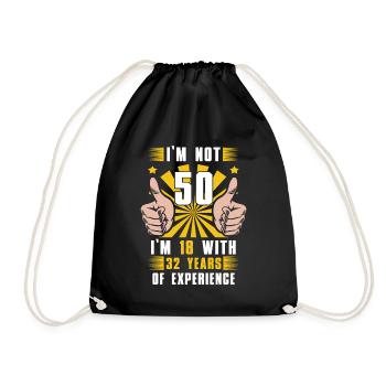 Je n’ai pas 50 ans, j’en ai 18 avec 32 ans d’expérience - Sac de sport léger - noir - Devant
