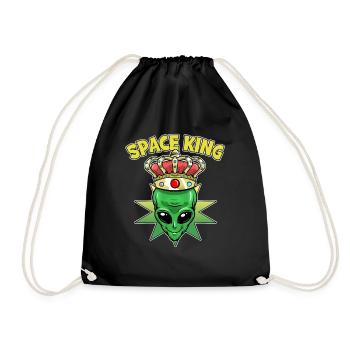 Space King Alien - Drawstring Bag - black - Front