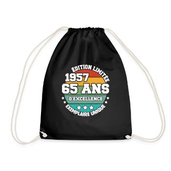 1957 65 Ans Edition Limitée 65 Ans D'excellence - Sac de sport léger - noir - Devant