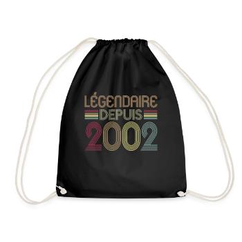 Légendaire Depuis 2002 - Sac de sport léger - noir - Devant
