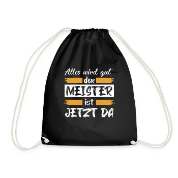 Alles Wird Gut Meister Ist Da Klempner Spengler - Turnbeutel - Schwarz - Vorne