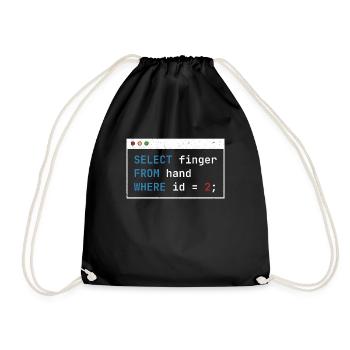 Hacking Code Cybersécurité Selected Finger Hacker - Sac de sport léger - noir - Devant