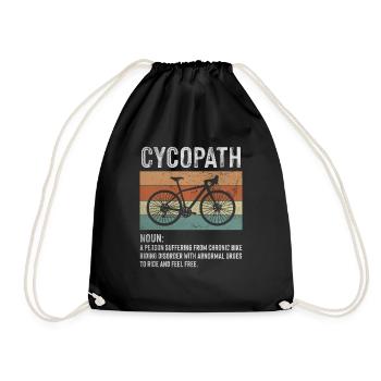 Cycopath Vintage Cycliste Vélo Cadeau - Sac de sport léger - noir - Devant
