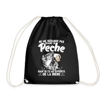Ne Me Dérange Pas Quand Je Pêche Cadeau Pêcheur - Sac de sport léger - noir - Devant