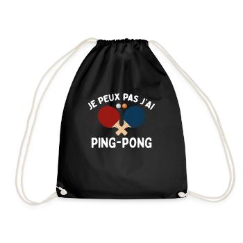 Je Peux Pas J'ai Ping Pong - Sac de sport léger - noir - Devant
