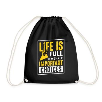 La Vie Est Pleine De Choix Importants - Sac de sport léger - noir - Devant