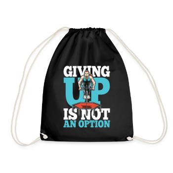 Giving Up Is Not An Option für eine Jumperin - Turnbeutel - Schwarz - Vorne