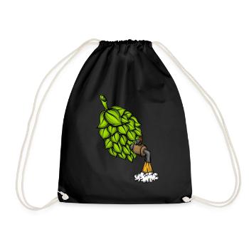 Amateur de bière Alcool Boire du houblon avec de la bière pression - Sac de sport léger - noir - Devant
