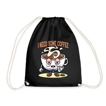 Tasse de café pour amateurs de café J’ai besoin de café - Sac de sport léger - noir - Devant