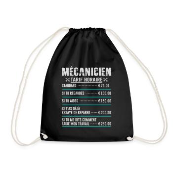 Le Tarif Horaire D'un Mécanicien - Sac de sport léger - noir - Devant
